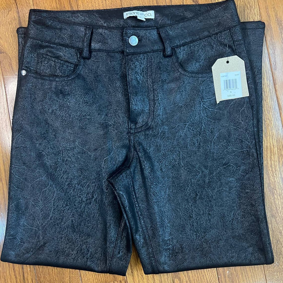 NWT Women's Frye & Co Faux Suede Trouser, Regular Fit Bootcut in Black, size 8 - Picture 3 of 15